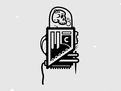 Space Ghost bubble c cateye dribbble ghost illustrator light skull space stars switch