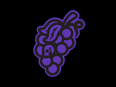 Grapes Of Wrath black clean death design grape grapes illustrator leaf memento mori san francisco skull vine