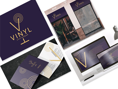 Gastrobar "Vinyl" branding graphic design identity logo vector