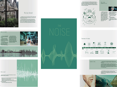 Booklet "The Noise" book cover design graphic design illustration layout typography vector