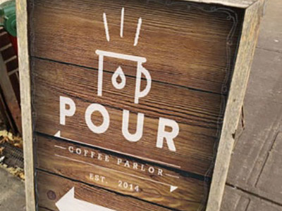 Pour Coffee Parlor branding marketing rebrand revamp