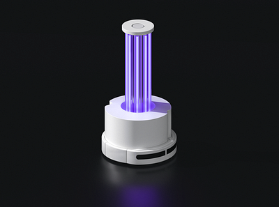 UVD Robot 3d 3d model disinfection illustration modeling render robot violet