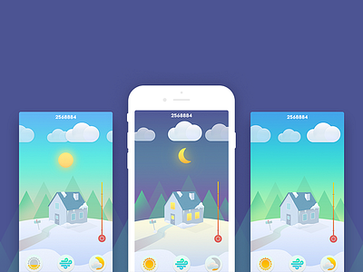 Tap-Tap Snow Game flat game gui illustration ui ux