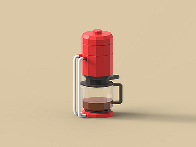 Coffee Machine 3d bottle coffee lowpoly modeling