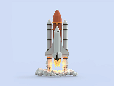 Space shuttle 3d lowlopy modeling render shuttle space spaceship spacex