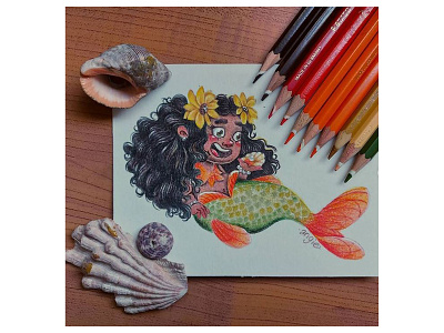 Little Mermaid art characterdesign children childrensbookillustration design drawing girls graphic design illustration illustrations kidlit mermaid painting