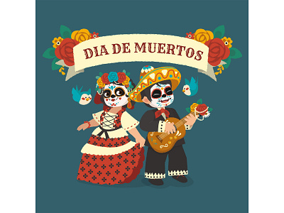 Día de muertos illustration 2