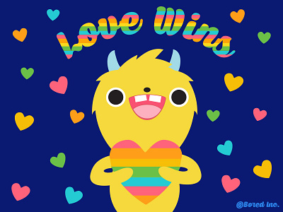 #LoveWins equality illustration kawaii monster