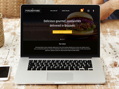 The Pulled Pork - HomePage Mockup - DailyUI003 dailyui homepage landingpage restaurant