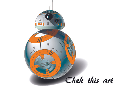 BB-8 robot from "Star Wars" art cartoon design graphic design illustration illustrator print vector