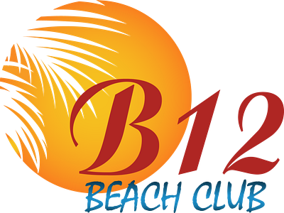 B12 beach club logo beach club branding business design graphic design illustration logo vector