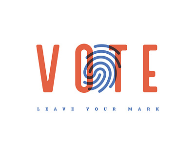 Get Out The Vote 2020 design election finger fingerprint mark print simple vector vote