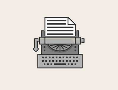 Just My Type Writer drawing illustration typewriter vector