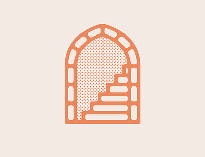 Going up? design halftone illustration line art linework rgb simple stairs vector