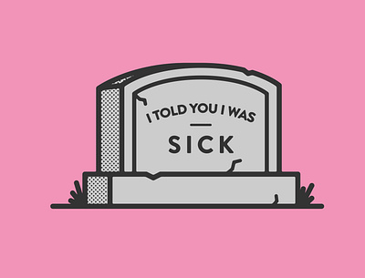 Reason I Died design grave gravestone graveyard halftone icon illustration simple vector