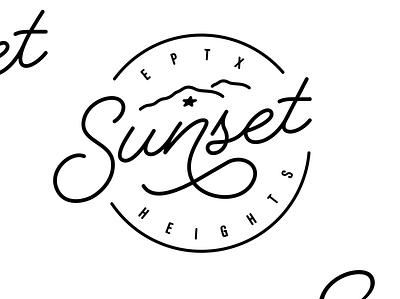Type branding coffee design elpaso logo script simple typography vector