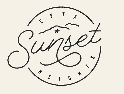 Historic Sunset heights El Paso Texas branding design elpaso icon illustration logo simple typography vector