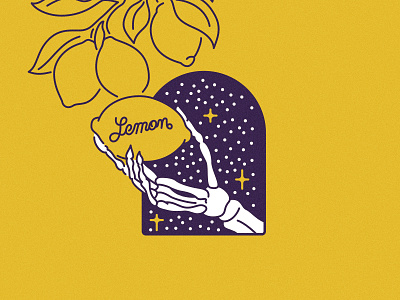 LEMON asset branding design evil hand illustration lemon lemontree simple skeleton vector