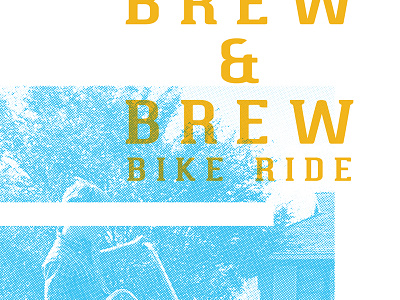 Brew & Brew bike halftone ride typeography