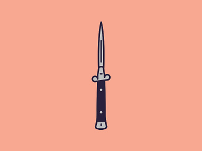 Switchblade blade drawing illustration knife vector