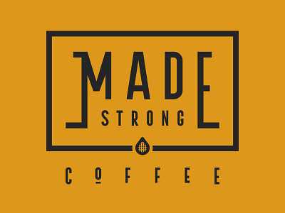 Made Strong Coffee Co caffeine coffee logo strong vector