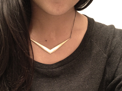 Necklace Design bronze classy geometric geometry gold jewellery magpiejewellery necklace ottawa supportlocal triangle triangular
