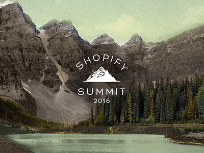 Shopify Summit Brand brand canada identity logo mountains shopify summit vintage