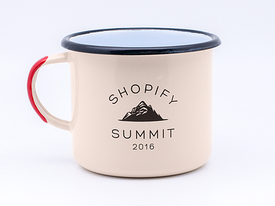 Shopify Summit Enamel Mug canada canadian enamel mug mountain mug shopify summit vintage