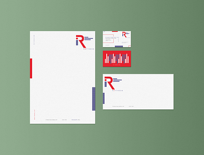 Raytheon Rebrand II branding business card identity minimal typography
