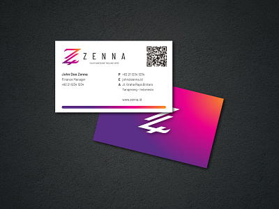 Business Card Zenna branding business card design logo print vector