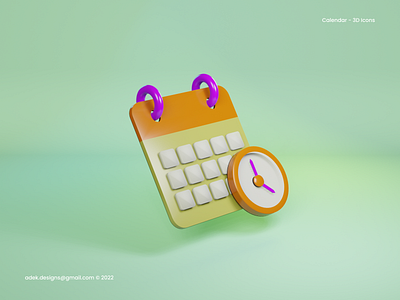 3D Icon Calendar 3d blender calendar graphic design icon