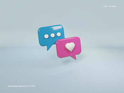 3D Icon Chat 3d blender chat design graphic design icon illustration