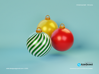 3D Icon Christmas Ball