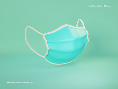 3D Icon Healthcare Mask 3d blender design graphic design icon logo ui vector
