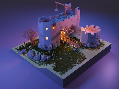 Low poly castle