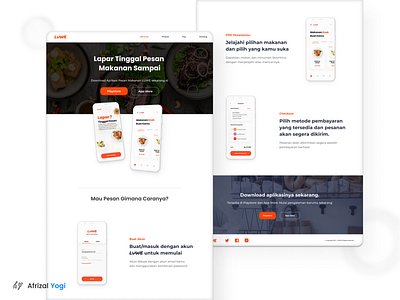 Website Design of LUWE Food Delivery App design landing page landing website ui ui design uiux uiux design web design website