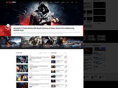 Game News awesome dailymagz design game game new game news newspaper shots theme ui ux