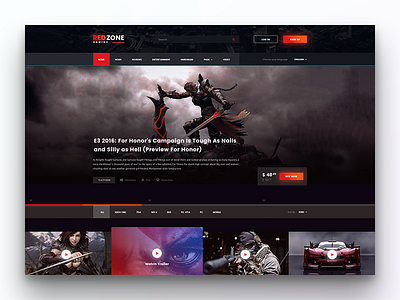 Gaming News awesome dailymagz design game new news newspaper shots theme ui ux