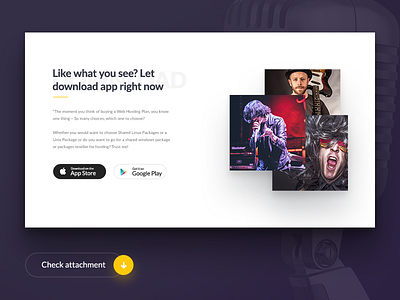 Music App Landingpage artist creative music portfolio presentation showcase studio ui inspiration uiux webdesign