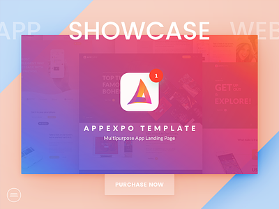 AppExpo ready on the market right now app exhibition app expo app showcase application appstore digital marketing landingpage mobile multipurpose music app one page playstore