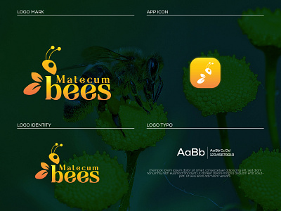 BEES LOGO abstract logo bees branding combination concept design honey bee honeybee illustration logo logotype minimalist logo vector