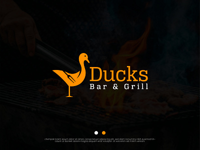 DUCK concept creative logo duck ducklogo fiver food foodlogo graphic design grill illustrator logo logodesign minimal logo restaurant