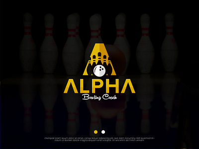 ALPHA BOWLING abstract design alpha bowling bowling coach branding coach concept illustration logo logo design logodesign minimal design new york professional concept vector