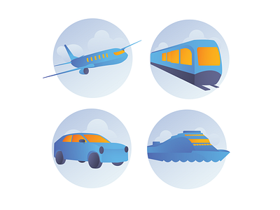 Transportation Icon Design design graphic design illustration vector