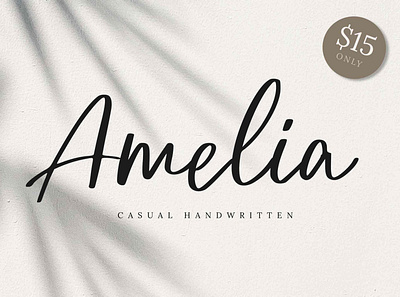 Amelia - Casual Handwritten brand identity branding calligraphy design design logo font free font graphic design lettering logo logo design typo typography