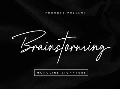 Brainstorming - Monoline Signature brand design branding calligraphy design design logo font graphic design illustration lettering logo logo design typography