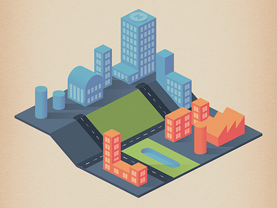 Isometric city buildings city illustration isometric
