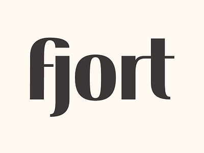 Fjort: a practice in type design font modern typeface