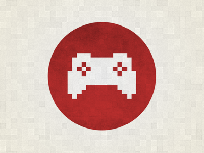 Logo game icon logo pixels red texture