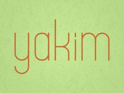 Custom typeface green light name orange simple texture type typeface typography